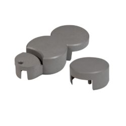 Rasenkante in Steinoptik grau