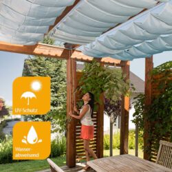 Sonnensegel für Seilspannmarkise mit Laufhaken