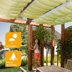 Sonnensegel für Seilspannmarkise mit Laufhaken