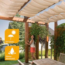 Sonnensegel für Seilspannmarkise mit Laufhaken