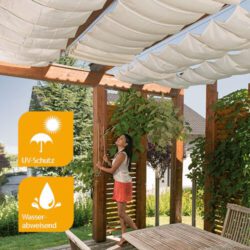 Sonnensegel für Seilspannmarkise mit Laufhaken Sonnensegel für Seilspannmarkise mit Laufhaken