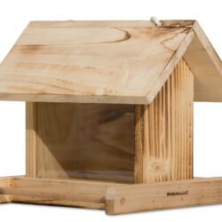 Vogelfutterhaus aus Holz mit Glasfenster zum Hängen Vogelfutterhaus aus Holz mit Glasfenster zum Hängen