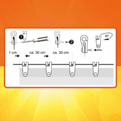 Laufhaken 30 Stück weiß - Zubehör für Seilspannsegel