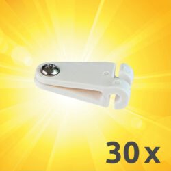 Laufhaken 30 Stück weiß - Zubehör für Seilspannsegel