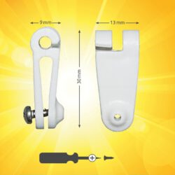 Laufhaken 30 Stück weiß - Zubehör für Seilspannsegel