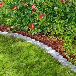 Rasenkante in Steinoptik grau Rasenkante in Steinoptik grau