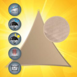 Sonnensegel SunSail RIVIERA Sonnensegel Dreieck Khaki